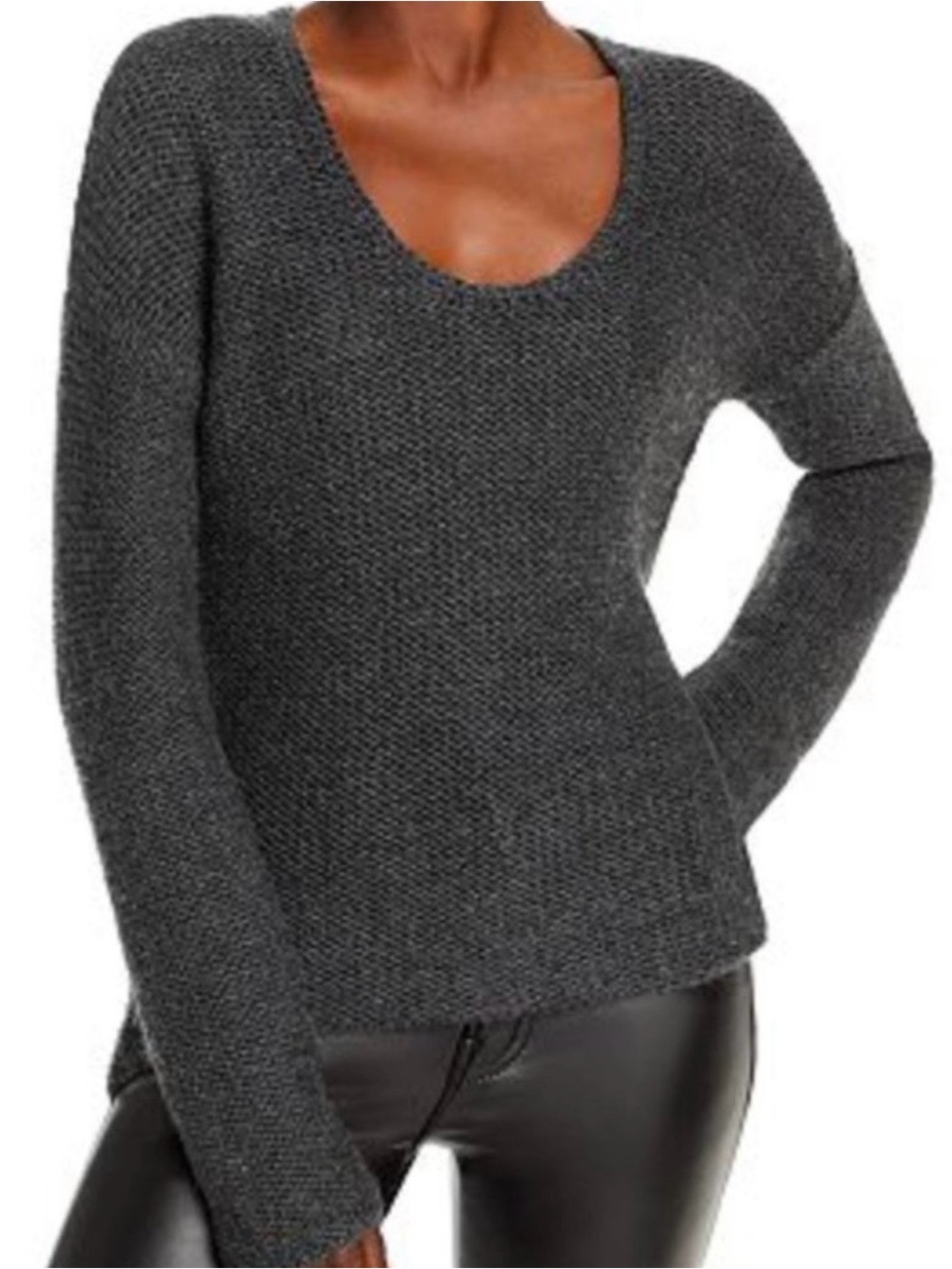 NWT Helmut Lang Lux Blend Alpaca Asymmetric
Sweater Sz M